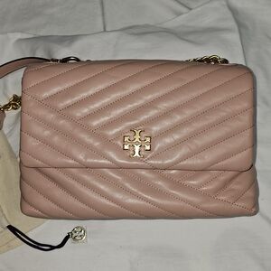 Tory Burch Pink Quilted Leather Shoulder Bag